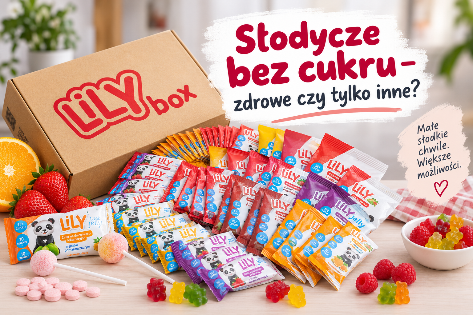 Słodycze bez cukru Lily i Lilybox – lizaki, żelki i drażetki